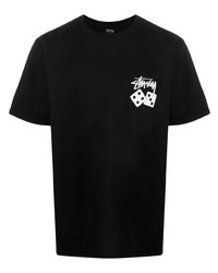Stussy Stssy Logo Print Cotton T Shirt