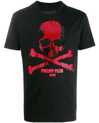Philipp Plein Studded Skull Logo Print T Shirt