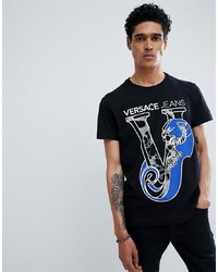 Versace Jeans T Shirt In Black With