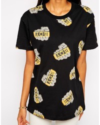 Boy London T Shirt With All Over Knuckle Duster Print