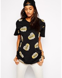Boy London T Shirt With All Over Knuckle Duster Print