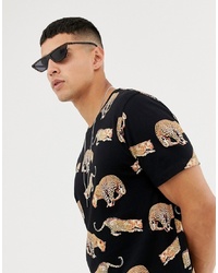 ASOS DESIGN T Shirt With All Over Leopard Print