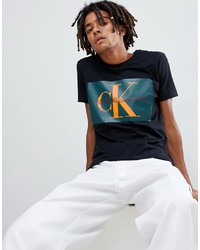 Calvin Klein Jeans T Shirt With Box Logo Black
