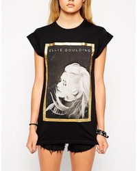 Asos T Shirt With Ellie Goulding Foil Print
