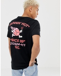 ASOS DESIGN T Shirt With Flaming Dice Back Print