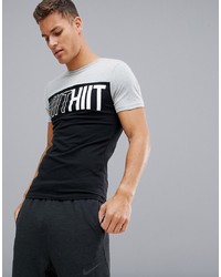 HIIT T Shirt With Panel In Black