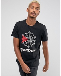Reebok T Shirt With Pinwheel Logo In Black Bq3505