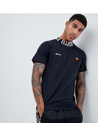 Ellesse T Shirt With Repeat Logo Neckline In Black