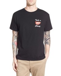 Obey Talk Is Cheap Graphic Crewneck T Shirt