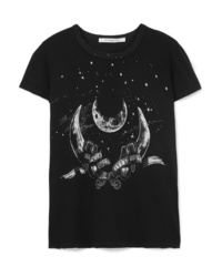 Givenchy Taurus Printed Distressed Cotton Jersey T Shirt