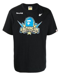 A Bathing Ape Team Logo Print T Shirt
