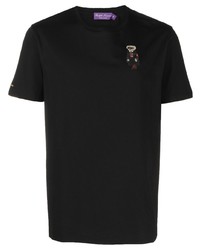 Ralph Lauren Purple Label Teddy Logo Print Cotton T Shirt