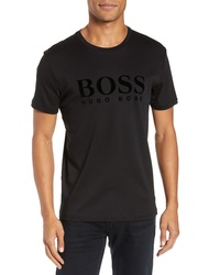 BOSS Tessler Slim Fit Flock Logo T Shirt