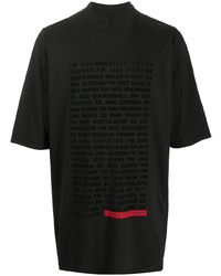 Rick Owens DRKSHDW Text Print Oversized T Shirt