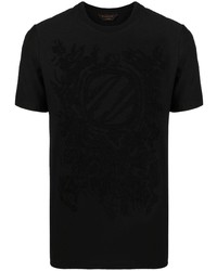 Ermenegildo Zegna Textured Graphic Print Crewneck T Shirt