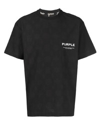 purple brand Textured Motif Cotton T Shirt
