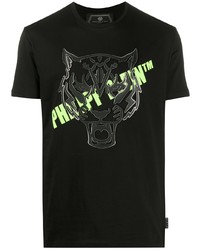 Philipp Plein Tiger Head Logo T Shirt