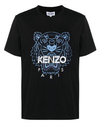 Kenzo Tiger Motif Logo Print T Shirt