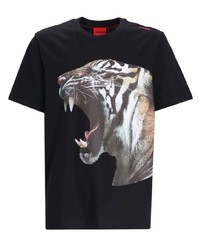 Hugo Tiger Print Jersey T Shirt