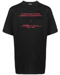 Raf Simons Tour Date Print Cotton T Shirt