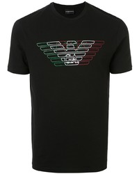 Emporio Armani Tricolor Logo Print T Shirt