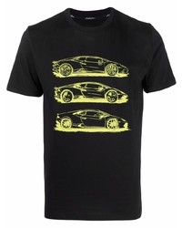 Automobili Lamborghini Triple Car Logo Print T Shirt
