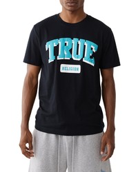 True Religion Brand Jeans True Arch Logo Graphic Tee In Jet Black At Nordstrom