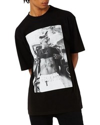 Topman Tupac Graphic Oversize T Shirt