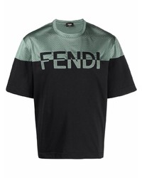 Fendi Two Tone Logo Appliqu T Shirt