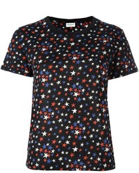 Saint Laurent All Over Star Print T Shirt