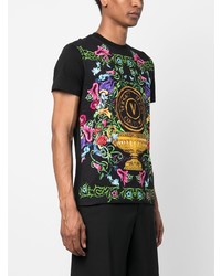 VERSACE JEANS COUTURE V Emblem Garden Cotton T Shirt