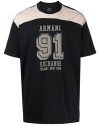 Armani Exchange Varsity Flocked Logo T Shirt