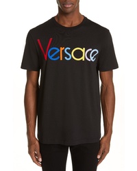 Versace Veersace 82 Logo Multicolor Applique T Shirt