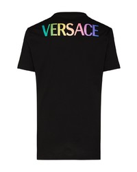 Versace Vers Lrg Mlti Col Logo Ss Tee Blk
