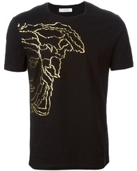 Versace Collection Gold Print Detail T Shirt