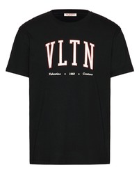 Valentino Vltn Print Crew Neck T Shirt