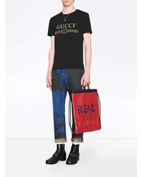 Gucci Washed T Shirt With Logo