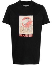Maharishi Water Peace Crane Cotton T Shirt