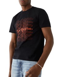 True Religion Brand Jeans Waterfall Repeat Logo Graphic Tee