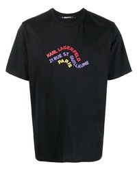 Karl Lagerfeld Wave Logo Print T Shirt