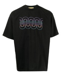 Seven By Seven Wave Print Crew Neck T Shirt