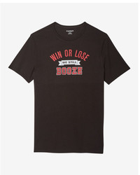Express Win Or Lose We Still Booze Crew Neck Graphic Tee