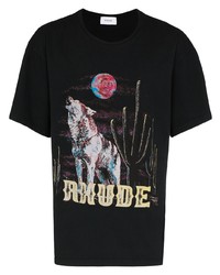 Rhude Wolf Print Cotton T Shirt