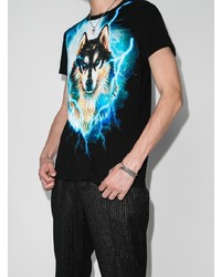 Balmain Wolf Print T Shirt