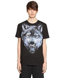 Diesel Wolf Printed Cotton Jersey T Shirt
