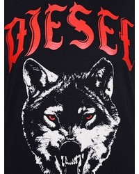 Diesel Wolf Printed Cotton T Shirt
