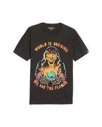 Cult of Individuality World On Fire Cotton Graphic Tee In Black At Nordstrom