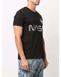 Alpha Industries X Nasa Reflective Logo Print T Shirt