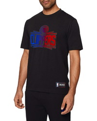 BOSS X Nba Tbasket Los Angeles Clippers Emed Logo Graphic Tee