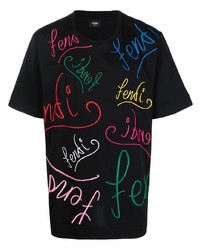 Fendi X Noel Fielding Logo Lettering Short Sleeve T Shirt